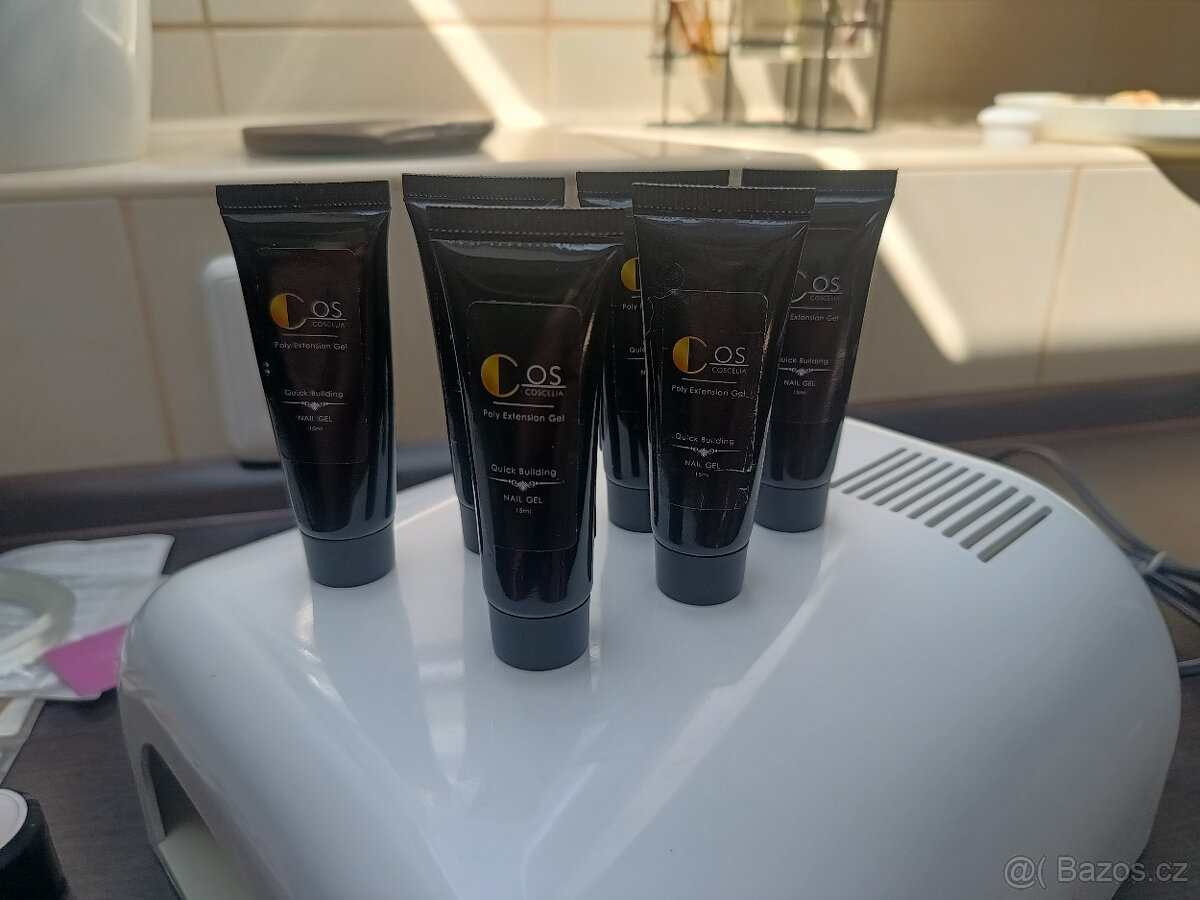 modeláž gelových nehtů-bruska,gely,razítka,laky - 16