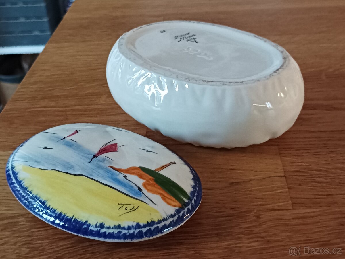 RUČNĚ MALOVANÁ DÓZA TESSIER FRANCIE - 16