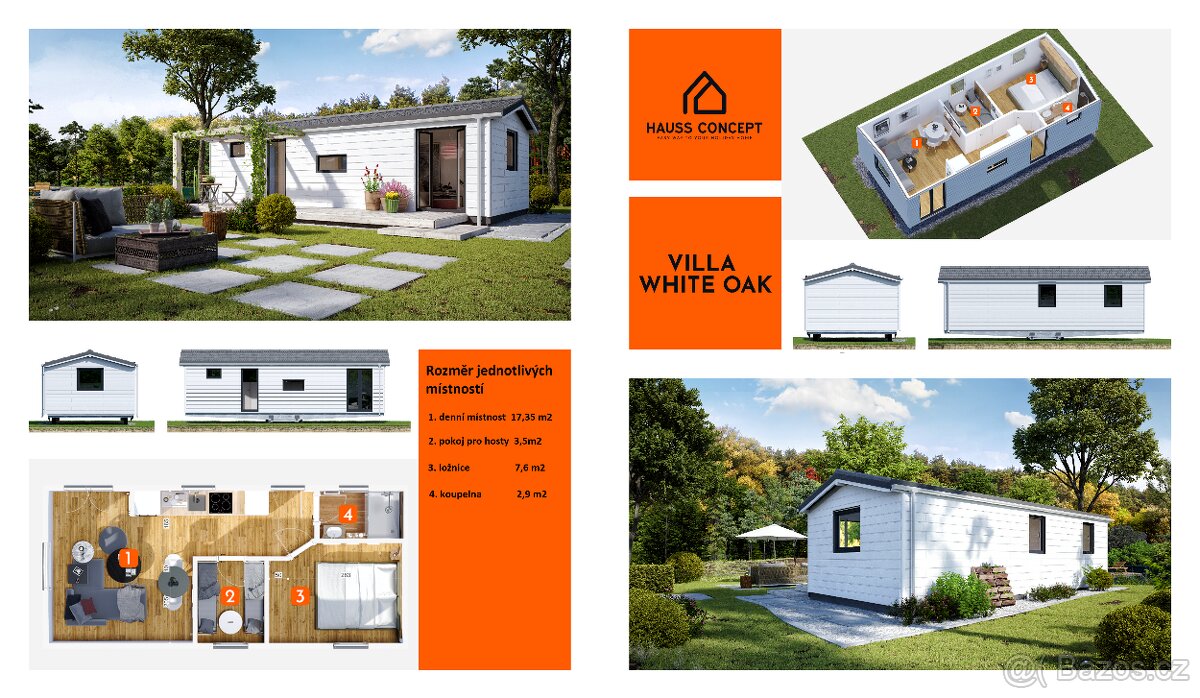 mobilheim,mobilní dům nový celoroční White Oak 9 x 4 m - 16