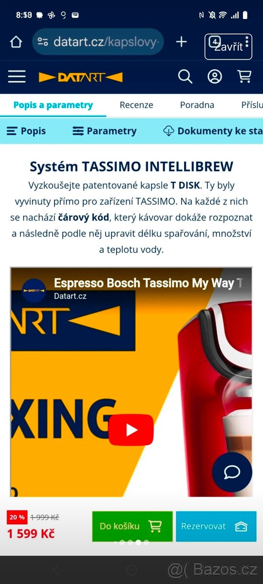 Kapslový kávovar Bosch Tassimo - 16