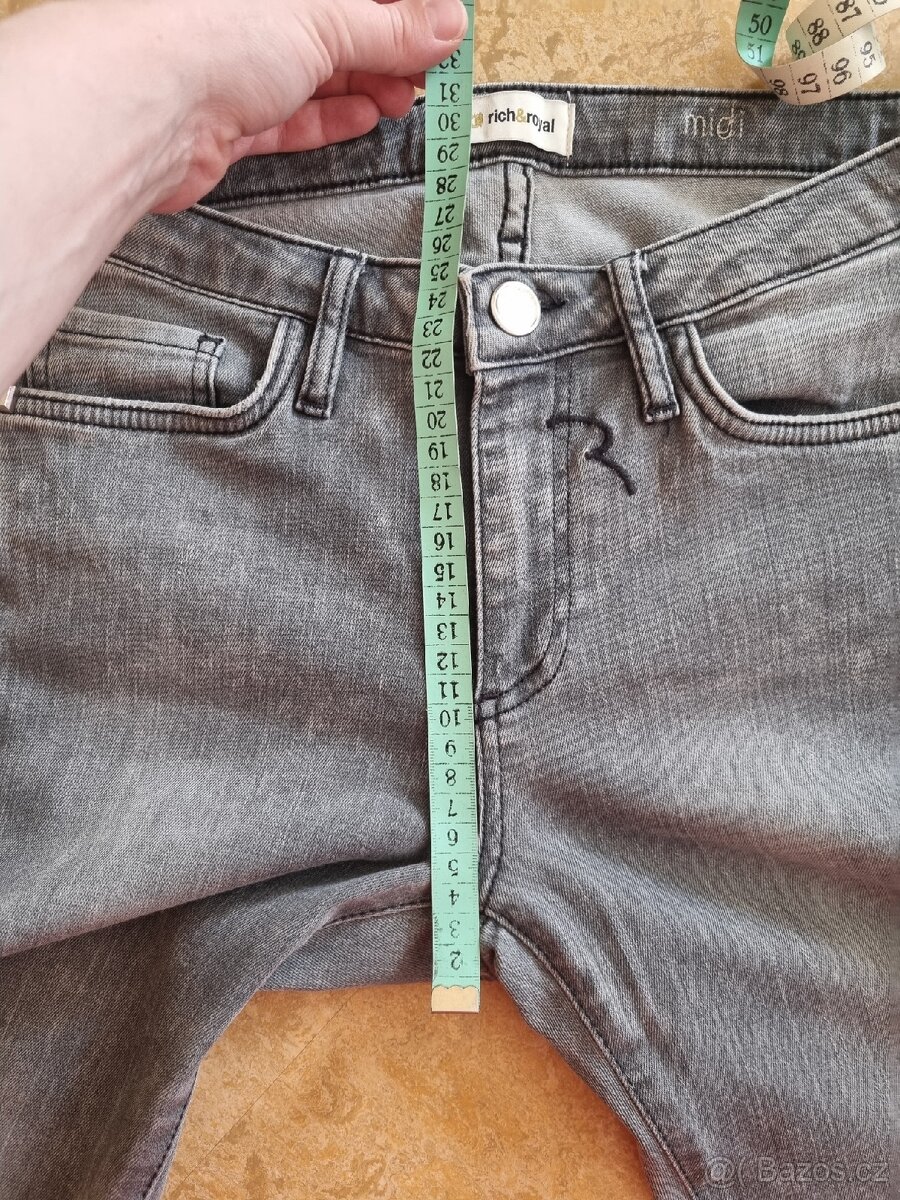 Šedé slim džíny Rich&Royal vel. 27/32 - 16