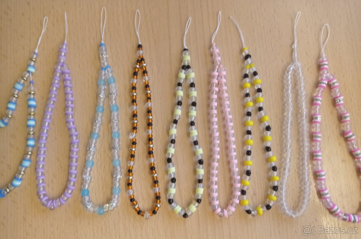 Poutka k mobilu, náramky a přívěsky z korálků - různé druhy - 16