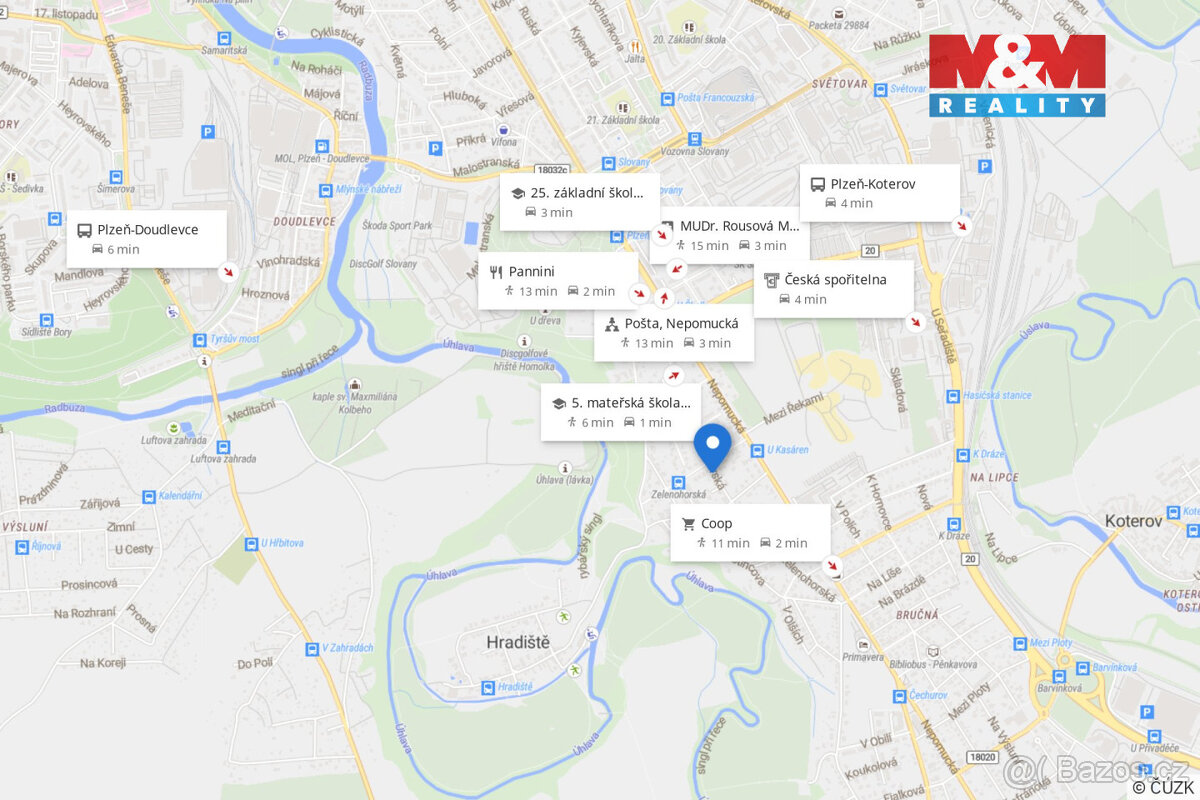 Prodej bytu 3+1, 72 m², Plzeň, ul. Zelenohorská - 16