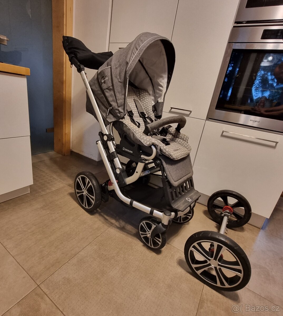 Kočárek Gesslein F6 Air+ ,kožené madlo, C1-Lift taška - 16