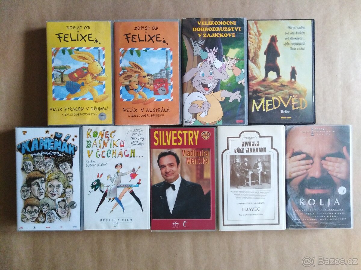 VHS KAZETY original mix - 1 kus = 80Kč - 16