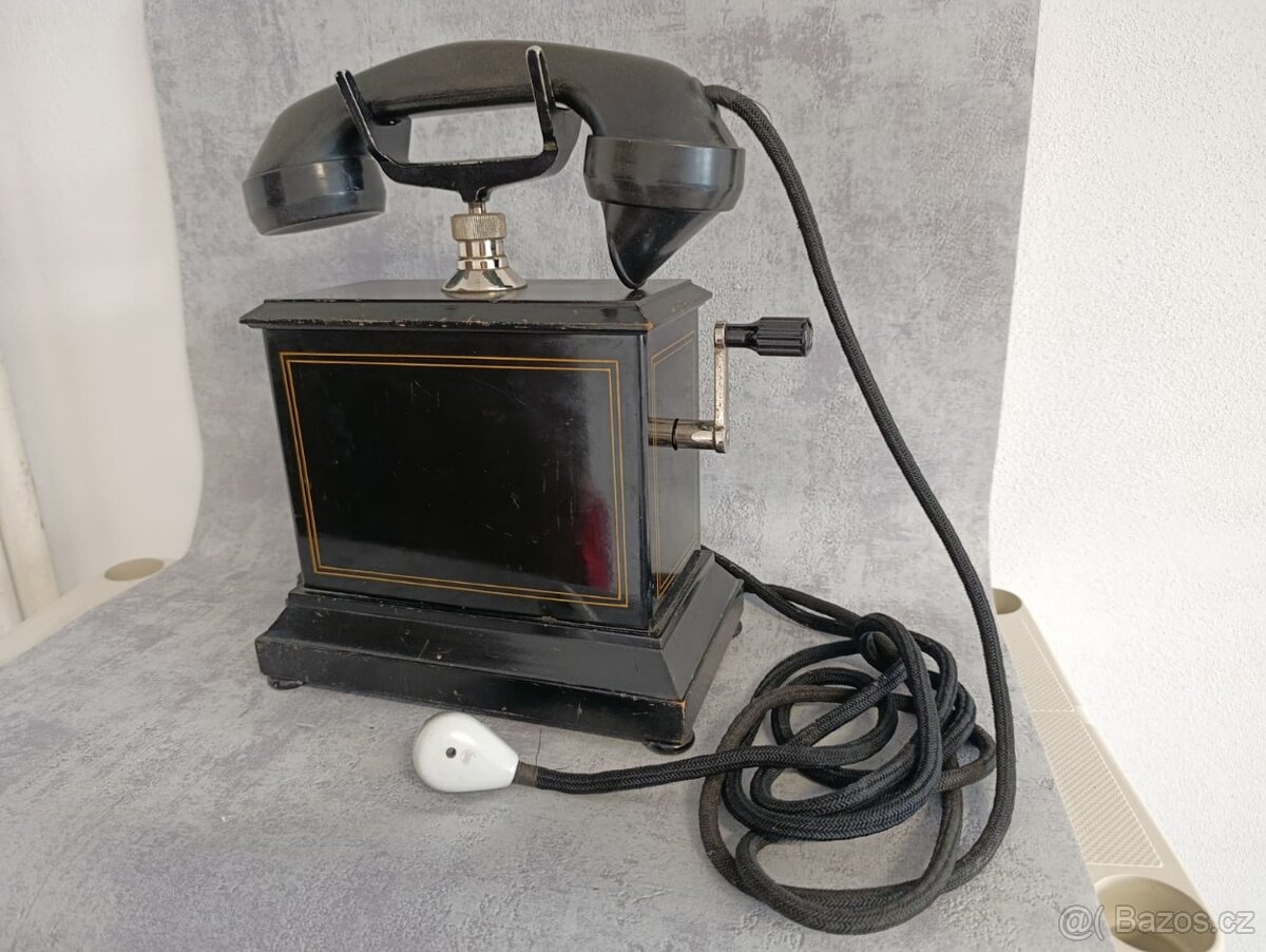 Starožitný historicky dánský telefon Kristian Kirk. - 16