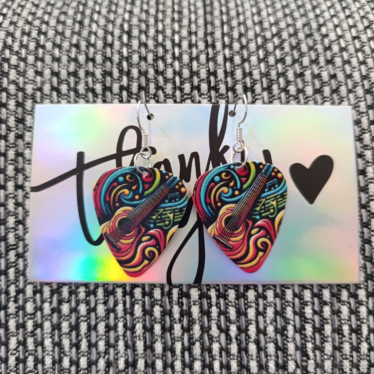 Náušnice z kytarových trsátek - 16