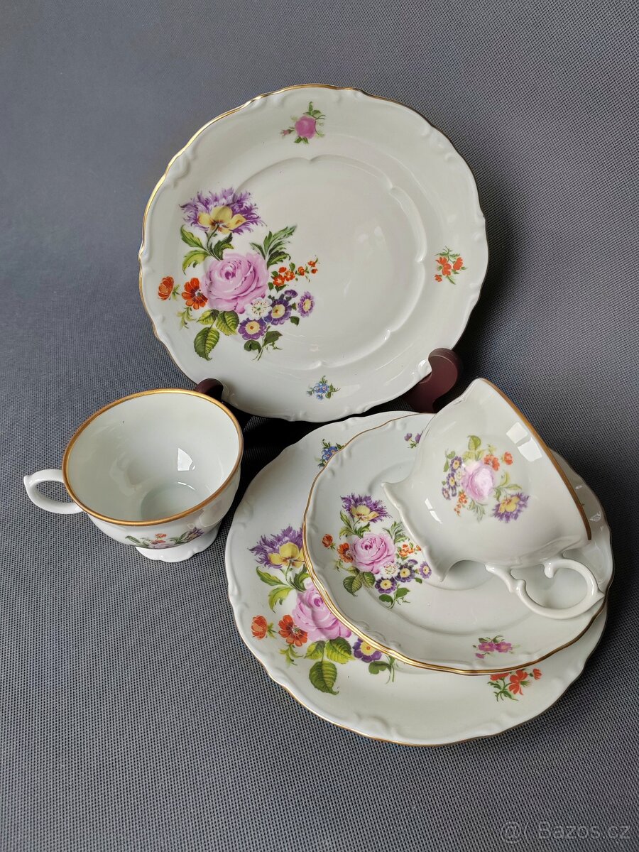 Nádherná porcelánová snídaňova sada od Lichte Porzellan - 16