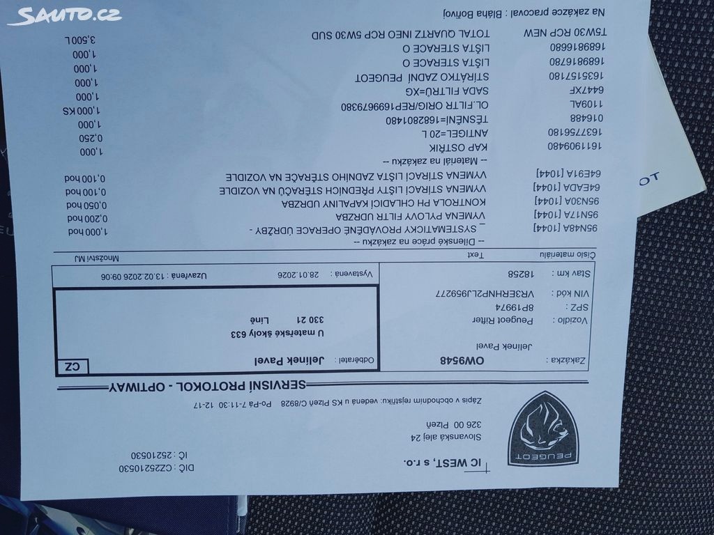 Peugeot Rifter, 1,2 PureTech Active , 5 míst, záruka - 16