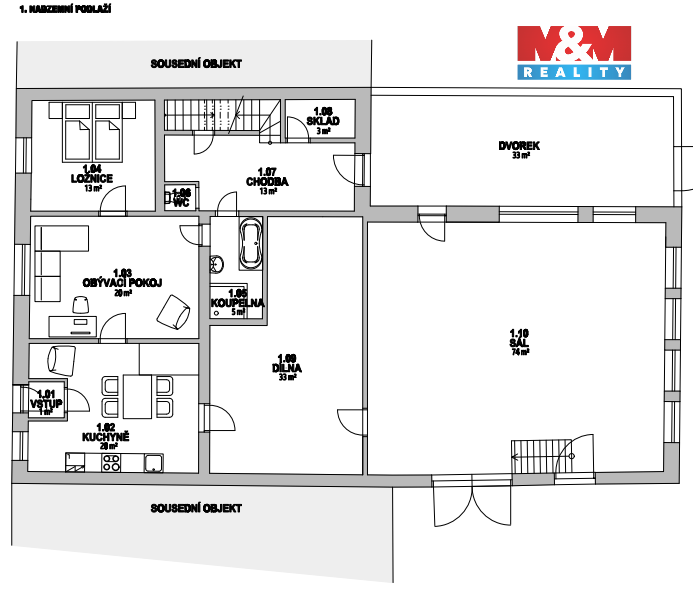 Prodej chalupy, 452 m², Újezdec - 16