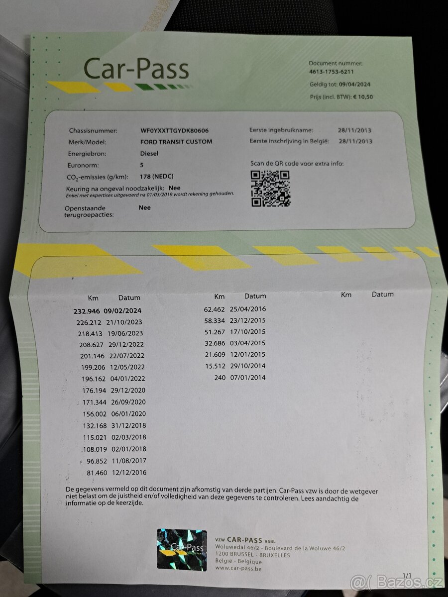 Ford Transit 2.2 TDCi 92 kW, L1, 11/2013 bez koroze - 16