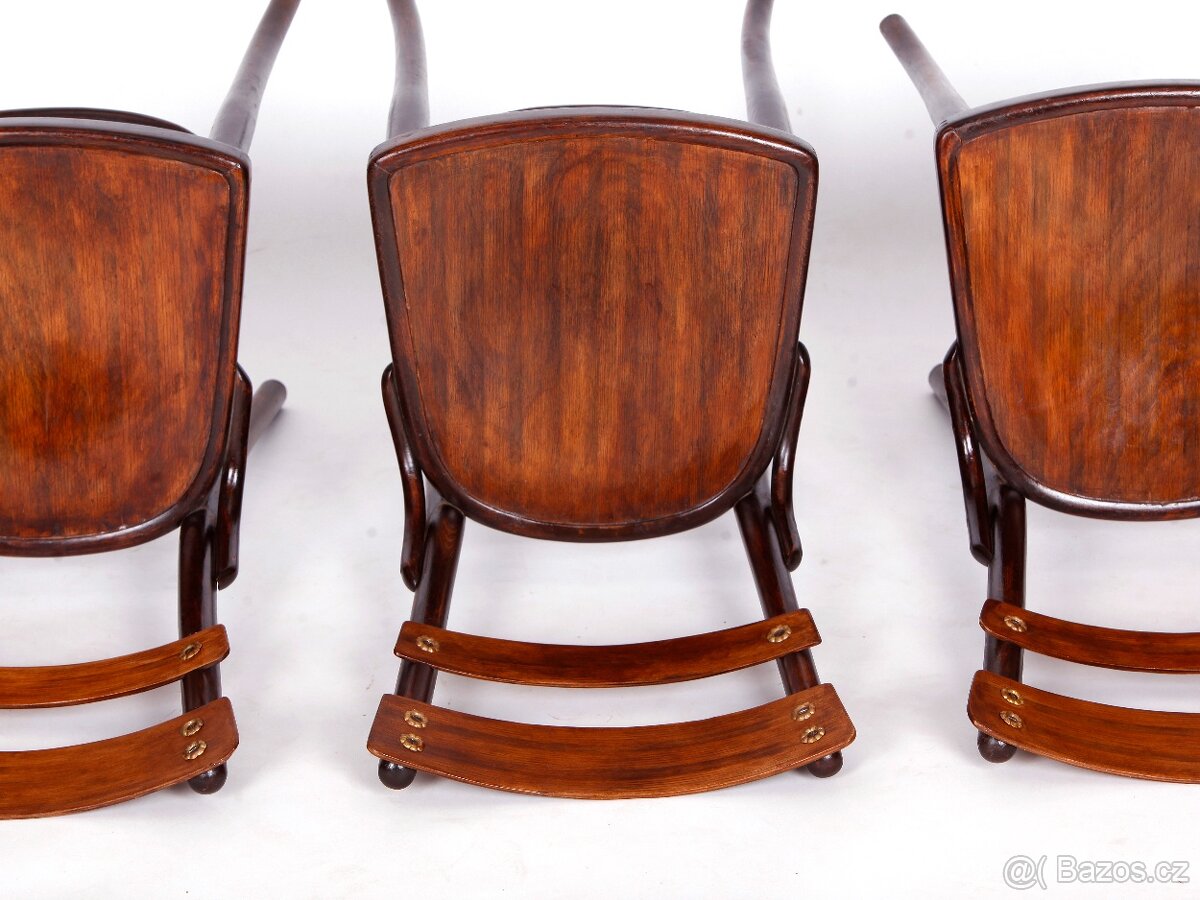 4x secesní židle GT Thonet, No 654, 1910 - 16