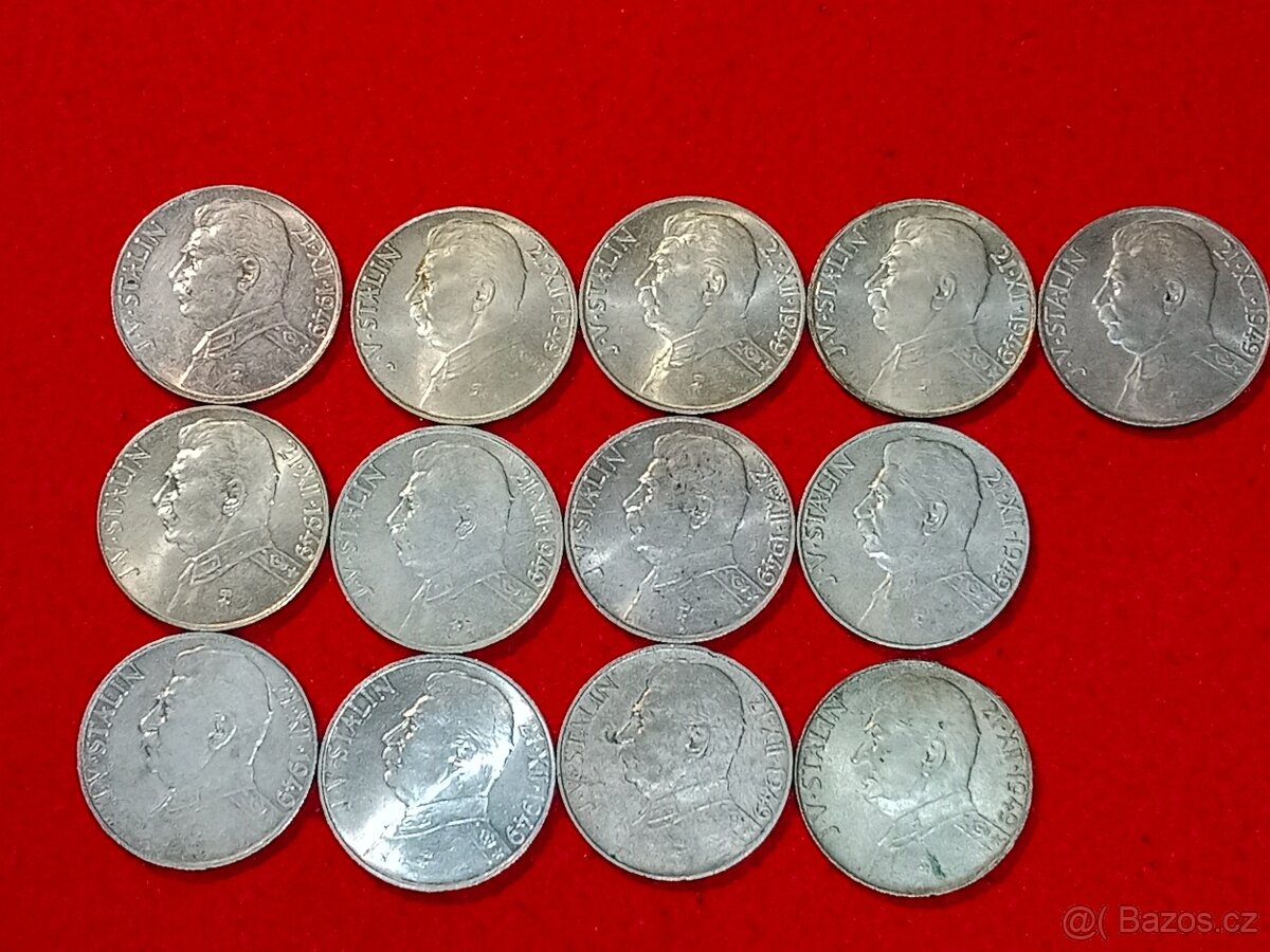Československé stříbrné mince 194 ks - pouze komplet - 16