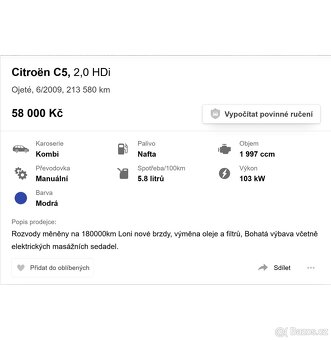 CITROËN C5 2,0HDi 103KW - 16