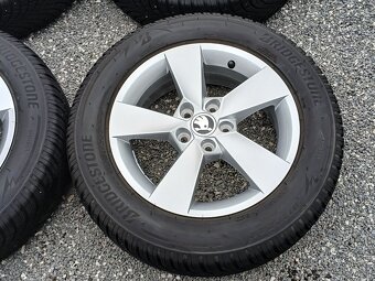 Zánovní zimní orig alu Škoda Fabia 4, 185/65/15 vzorek 8mm - 16