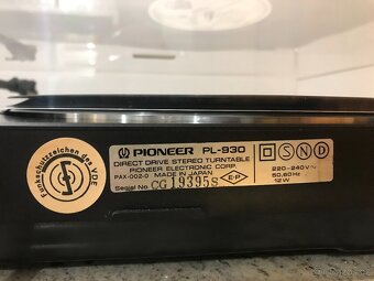 Pioneer PL-930 Top stav - 16