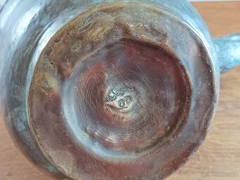 FRANCOUZSKÁ STAROŽITNÁ MOSAZNOMĚDĚNÁ KONVICE RUČNĚ VYROBENÁ - 16