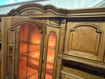 Dubová rustikální obývací stěna 325cm - 16