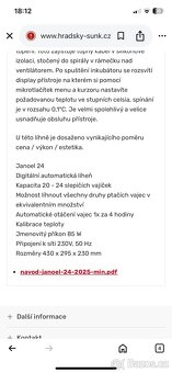 Líheň inkubátor Janoel 24 - 16