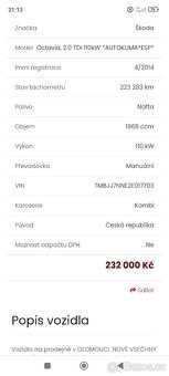 Prodej auta Škoda Octavia3 combi - 16