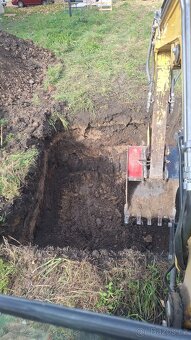 Výkopové práce minibagrem Yanmar, přeprava vozíkem 3t - 16