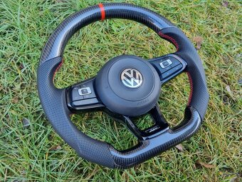 VOLANT RLINE GTD GTI - KOZENY / KARBÓN / ČERVENÉ ŠITIE - 16