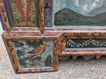 Komoda, malovana truhla, intarzovany pribornik - 16