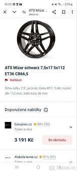 Kola alu ATS 5x112, letní pneu Hankook - SLEVA - 16