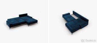 Rohová pohovka Planet z Bonami Semišová, Pravý roh - 16