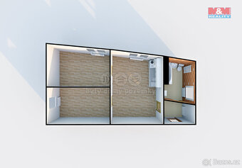 Pronájem bytu 2+1, 51 m², Děčín, ul. Stavební - 16