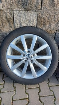 Alu kola 5x112 r17 Dijon orig. Vw Golf VII - zimní pneu - 16