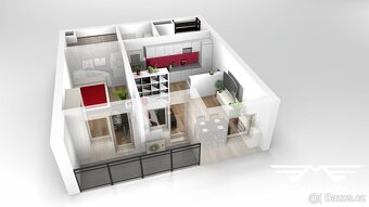 Pronájem bytu 2+kk, 58 m2 - Praha - Letňany, ev.č. 680 - 16