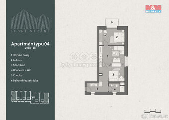 Prodej apartmánu 2+kk, 51 m², Ostružná - 16