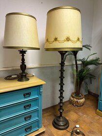 Stará TĚŽKÁ mosazná stolní lampa - 16