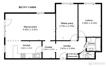 Nymburk, prodej bytu 3+1+lodžie, 85 m2, okr. Nymburk - 16