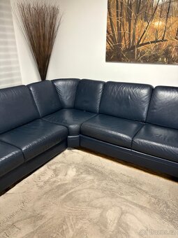 Kožená rozkládací sedačka - 16