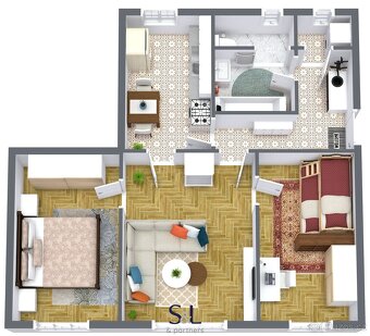 Pronájem bytu 3+1, 70 m2 - Nový Bor, ev.č. 01202 - 16