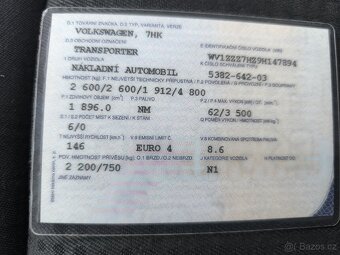 Prodám VW transportér T5 1.9.tdi 5 míst - 16