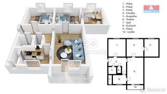 Prodej bytu 4+1, 86 m², Svitavy, ul. Antonína Slavíčka - 16