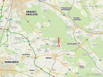 Prodej stavebního pozemku 1265 m² Poběžovice u Holic - 16