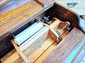 Starožitný hrací stroj, flašinet SYMPHONIA, 1890 - 16