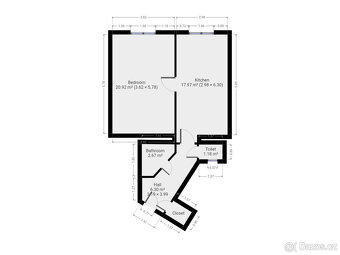 Pronájem bytu 2+kk, Na břehu, Vysočany, 19500 Kč/měs, 50 m2 - 16