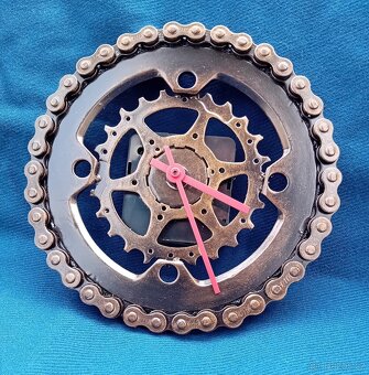 STEAMPUNK RECYCLE ART - PATINOVANÝ KOV - HODINY, ZRCADLA - 16