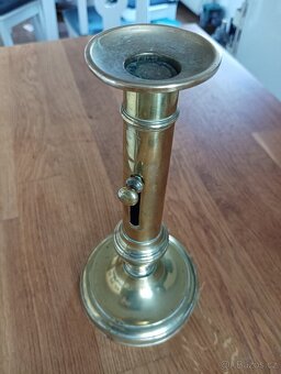 MOSAZNÝ EMPÍROVÝ SVÍCEN BIEDERMEIER Z 19. STOLETÍ Z FRANCIE - 16