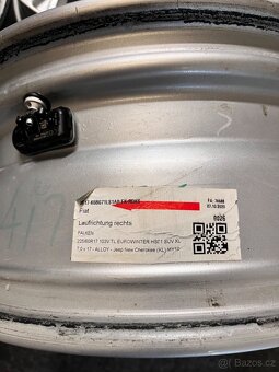 5x110 Jeep Cherokee KL originál alu disky + senzory - TOP - 16