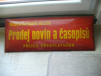 STARA-SMALTOVANA REKLAMNI CEDULE-NOVINY A CASOPISY. - 16