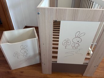 Dětská postýlka 120x60 s motivem zajíčka - 16