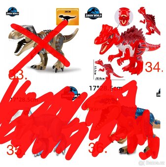Rôzne dinosaury (8ks) typ lego - nové, nehrané - 16