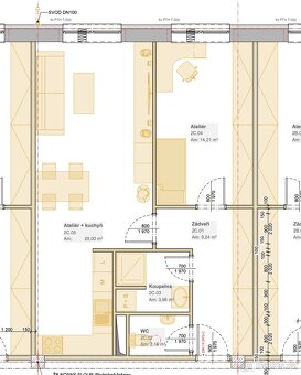 Pronájem nového bytu 2+kk, 59 m2, Smiřice - ul. Cukrovarská. - 16