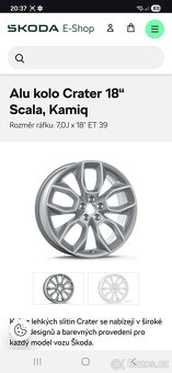 Alu kola 18" Crater Škoda Kamiq Scala 7Jx18 ET39 - 16
